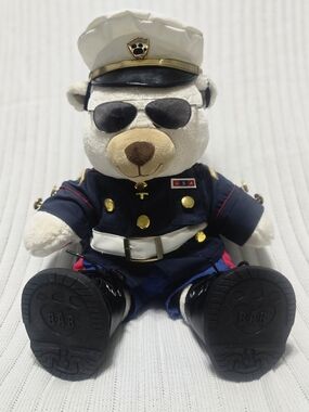 Build a Bear BAB Teddy US Marine Corp  Uniform Stuffed Animal Plush Military